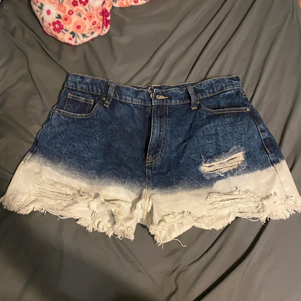 Acid-Washed Cut-Off Shorts